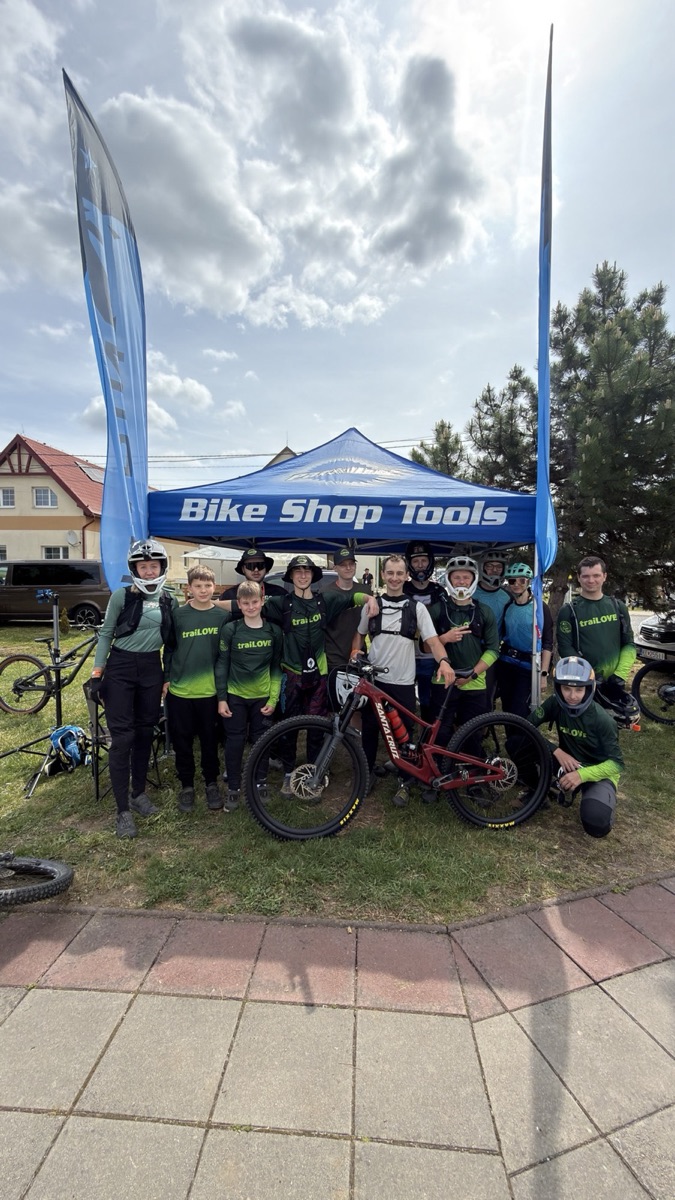 Riders on trail